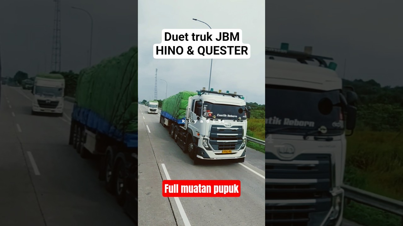 2truk jbm muatan Pupuk tujuan ke lampumg