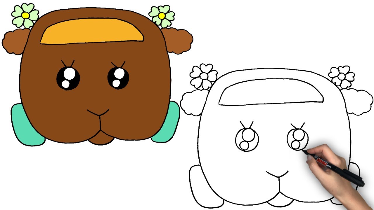 Pui Puiモルカーのチョコの描き方 How To Draw A Choko Of Puipuimorcar 223 Youtube