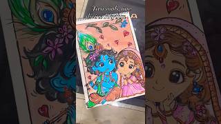 Soulful🫶🏻🧿#art #radhakrishan #radhekrishna #radheradhe #vrindavan #krishnakrishna #acrylic #short
