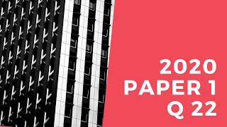 2020 GCE paper 1, question 22(a/b) quadratic equation