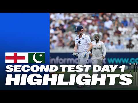 England forced to scrap hard as Pakistan fight back I England v Pakistan 2nd Test Day 1 Highlights