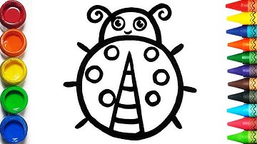 How To Draw a Ladybug! Easy Cartoon Lady Bug tutorial - For Kids!  |  Nava Kids