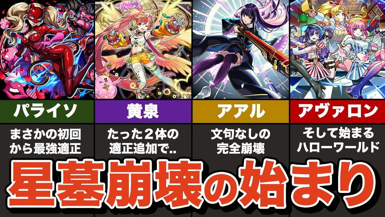 【実装から半年】崩壊しつつある破界の星墓について、初回環境と現環境を比較してみた【モンスト】【ゆっくり解説】