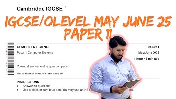 IGCSE / OLEVEL | May June 2025 | Paper 11 | Solved | in detail | 0478 | 2210 Computer Science by Mym