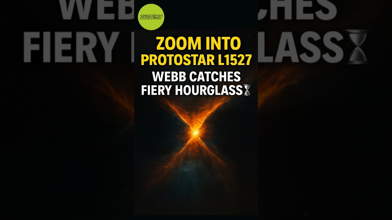 Zoom Into Protostar L1527  Webb Catches Fiery Hourglass⌛