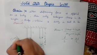 SOLID STATE PHYSICS LEC 5 || STRAIN AND ITS TYPES