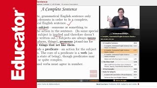 "The Essential Sentence" | Advanced English Grammar with Educator.com