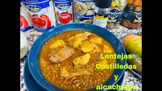 Lentejas con costillas y alcachofas 