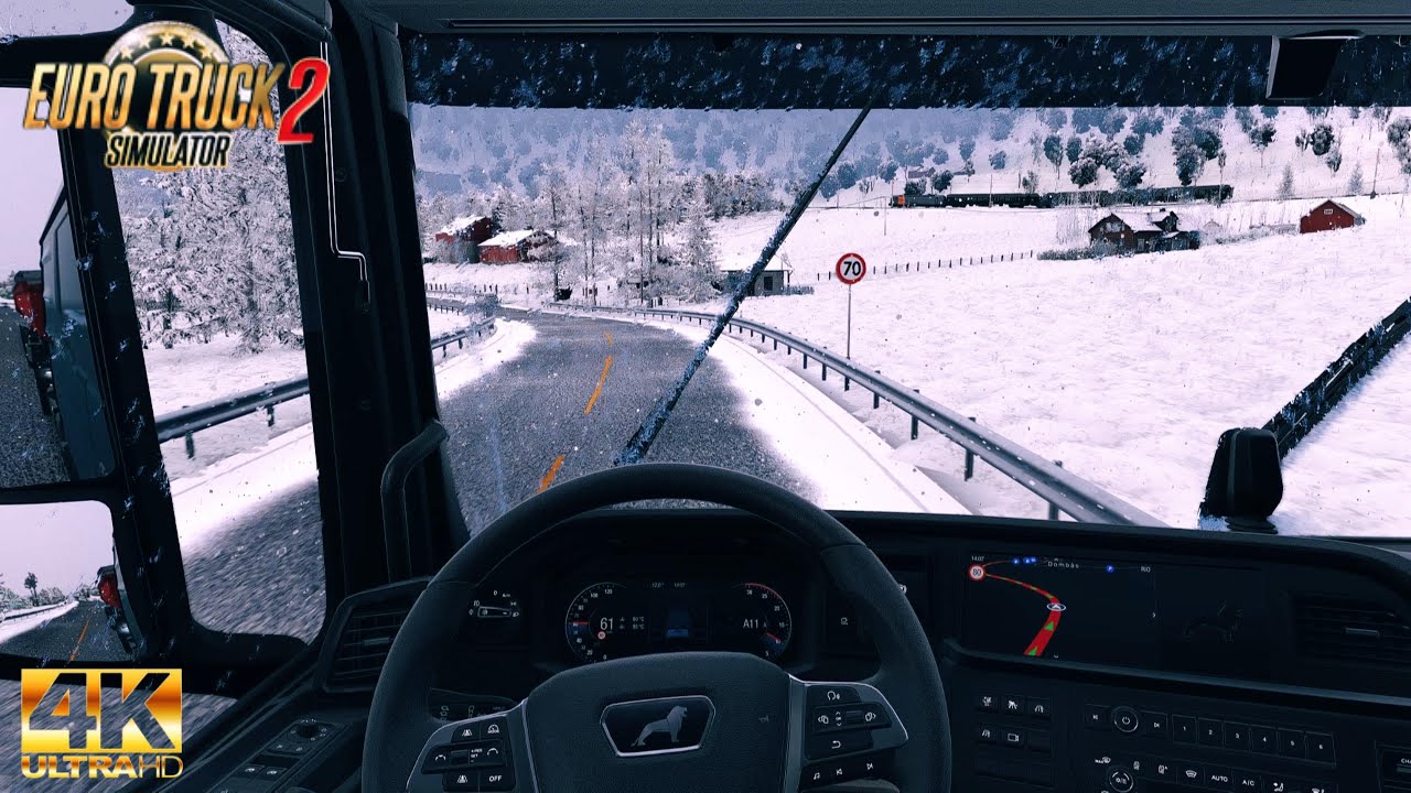 Big Snow in Norway❄ [ETS2 1.57 4K] Guida realistica Man TGX