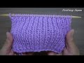 コンビ式1目ゴム編みの編み方【おばあちゃんの棒針編み】Knitting Japan ニッティングジャパン