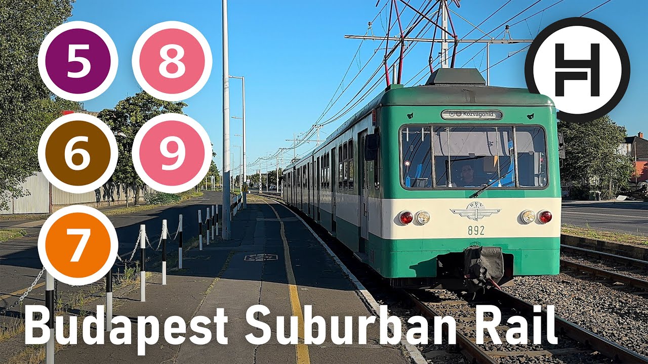 [4K] 🇭🇺 Будапештская Пригородная Железная Дорога HÉV | Все Линии