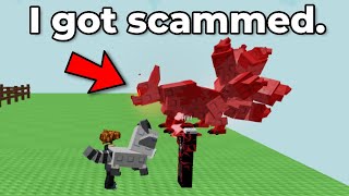 I GOT SCAMMED AND LOST 2 RACCOONS AND BUTTERFLY In Grow A Garden..