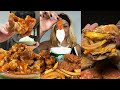 TIKTOK Mukbang Compilation | Wingstop, Dave’s, In-N-Out, & More! 🍗🔥🍔🍟