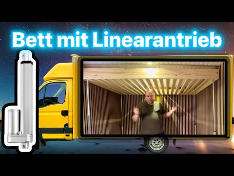 Post Office Camper Conversion Part 3 Bed with Linear Drive