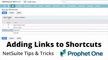 Adding Links to Shortcuts - NetSuite Tips & Tricks