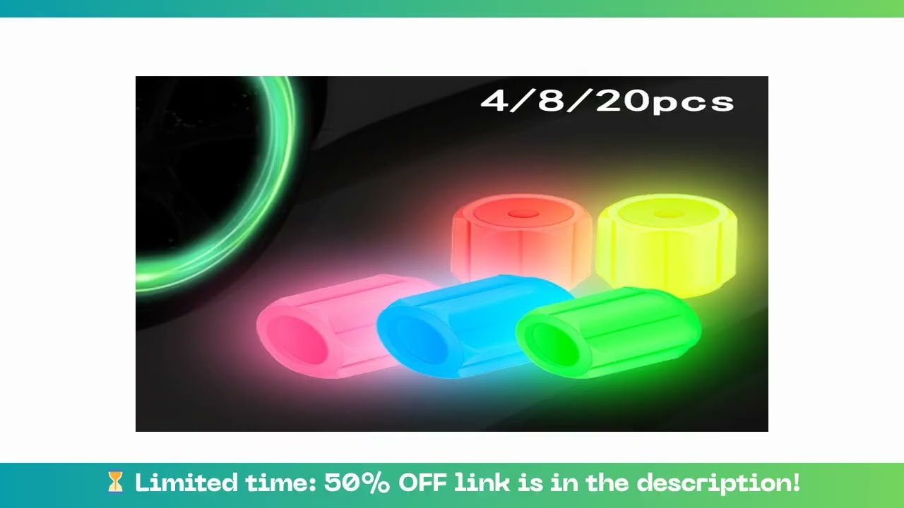 Exclusive Luminous Tire Valve Caps 6 Colors Car Motorcycle Glowing Valve Cover Car Tire Wheel Hub St