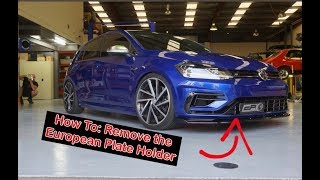 Golf R  Euro Plate Holder Removal  Nick Cheadle