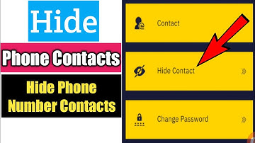 How To Hide Phone Contacts | Hide Phone Number Contacts