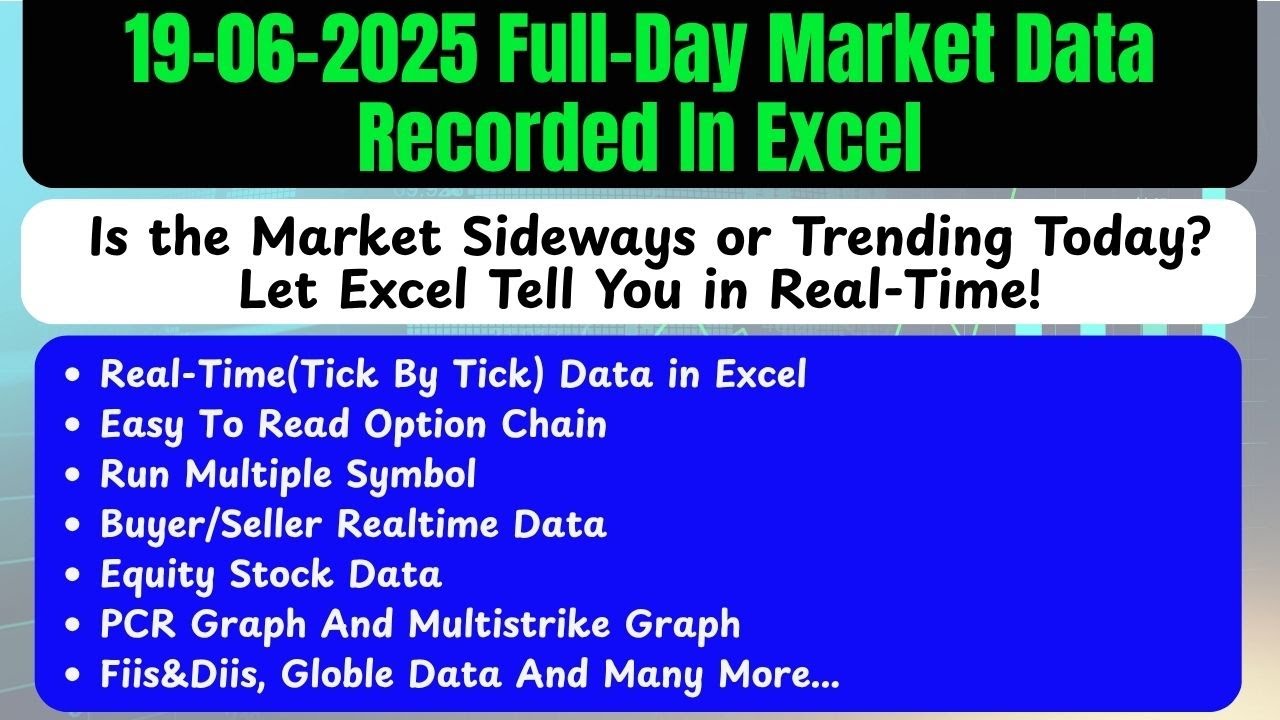 Live Market Analysis With Option Chain Excel Sheet (19-06-2025) | Live ...
