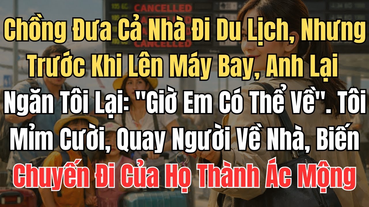 Cả Nhà Đi Du Lịch, Tôi Bị Chồng Đuổi Về Giữa Sân Bay, Tôi Liền Biến Chuyến Đi Của Họ Thành Ác Mộng.
