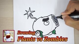 How To Draw Coconut Cannon, Lighting Reed (Plants vs Zombies) How To Draw Coconut Cannon, Lighting Reed (Plants vs Zombies)