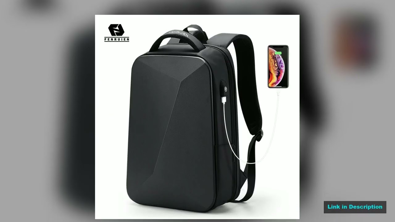 Fenruien Brand Laptop Backpack Antitheft Waterproof School Backpacks USB Charging Men Business