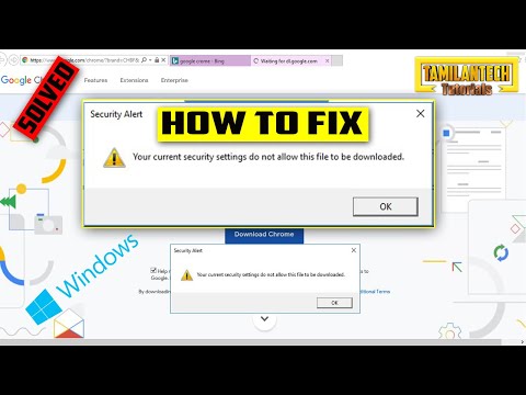 How to fix Internet Explorer security settings do not allow this file to be downloaded