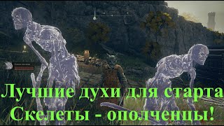 Лучшие фантомы призыва для старта в Elden ring : Скелеты - ополченцы.