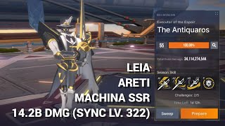 14.2B DMG (Sync Lv. 322) with Machina SSR, Guild Total War The Antiquaros - Starseed Asnia Trigger