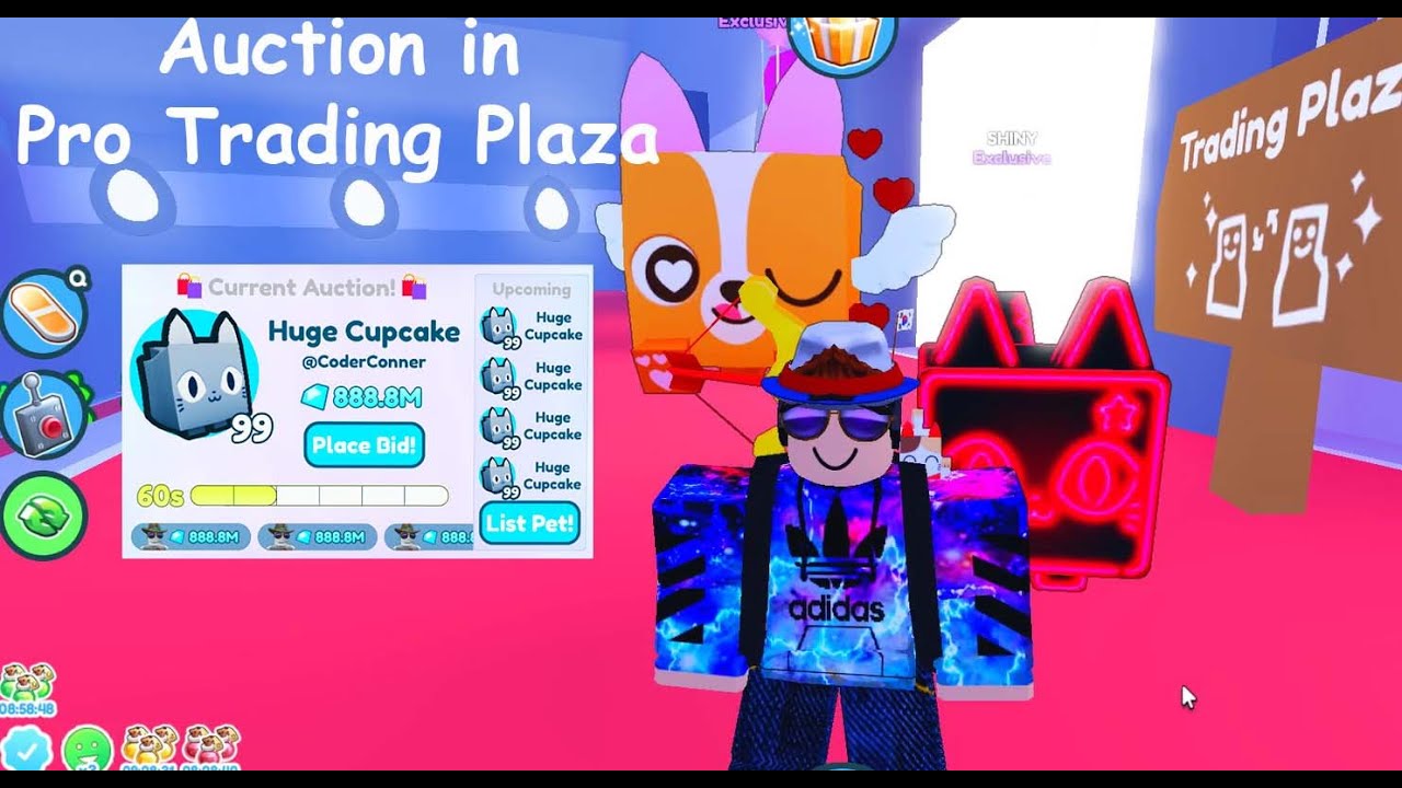 Pet Simulator X | Auction in new Pro trading plaza | Huge giveaway | Win shiny Huge Neon Cat | Leaks