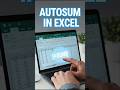 Autosum in Excel 😯😮 #excel #dataanlysis #exceltips #youtubeshorts #viral #everyone #exceltricks