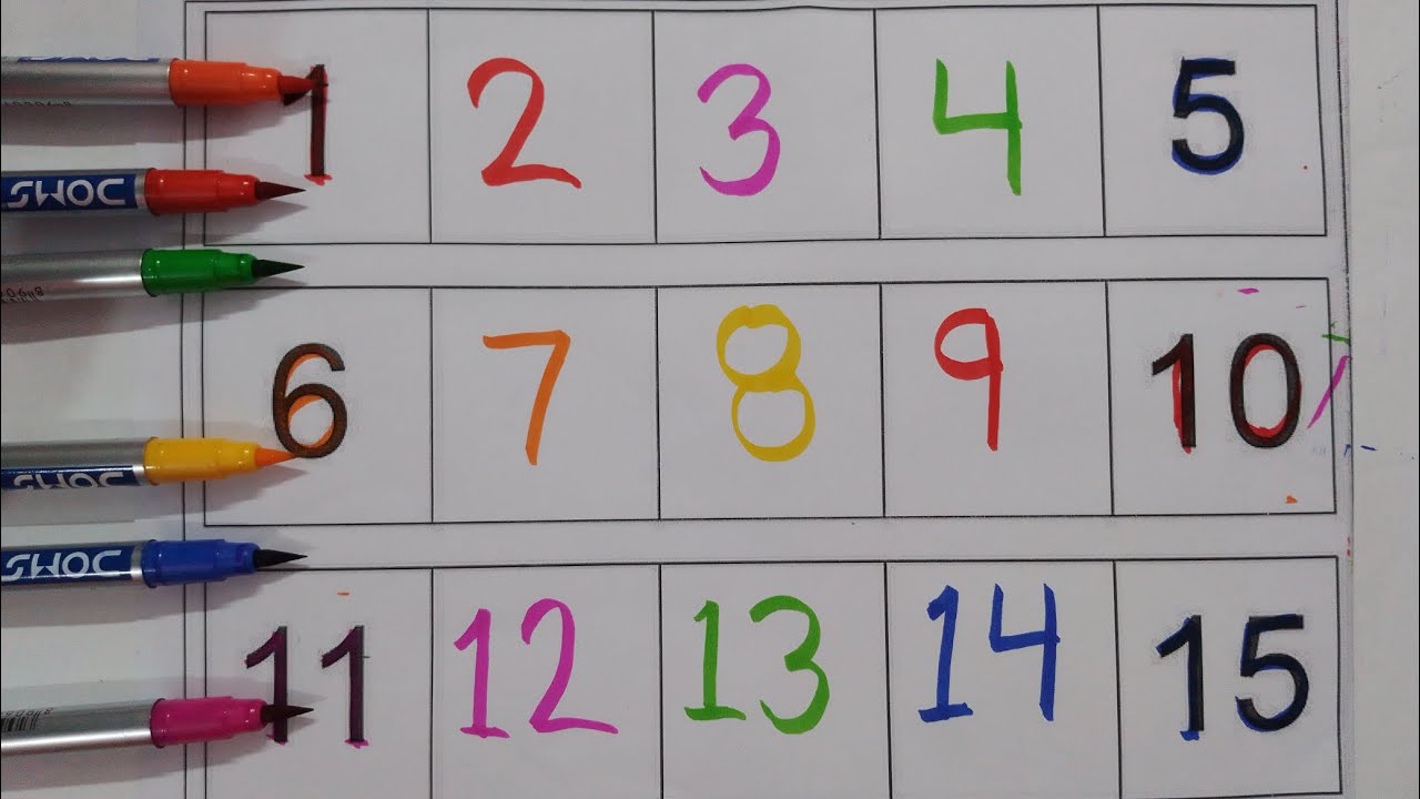 Abcd Count Numbers Learn Alphabets ABCD | Counting Numbers 123 | Shapes 2D while Tracing ...