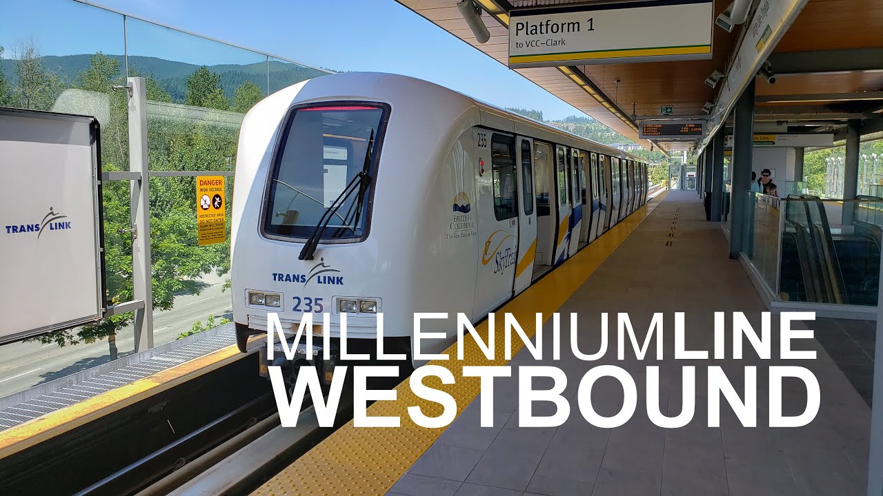 Complete Real Time SkyTrain Ride - Millennium Line from Lafarge Lake-Douglas to VCC-Clark