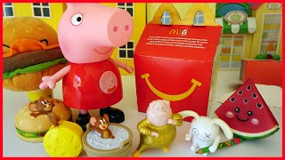 佩佩豬帶來各種麥當勞兒童套餐玩具故事