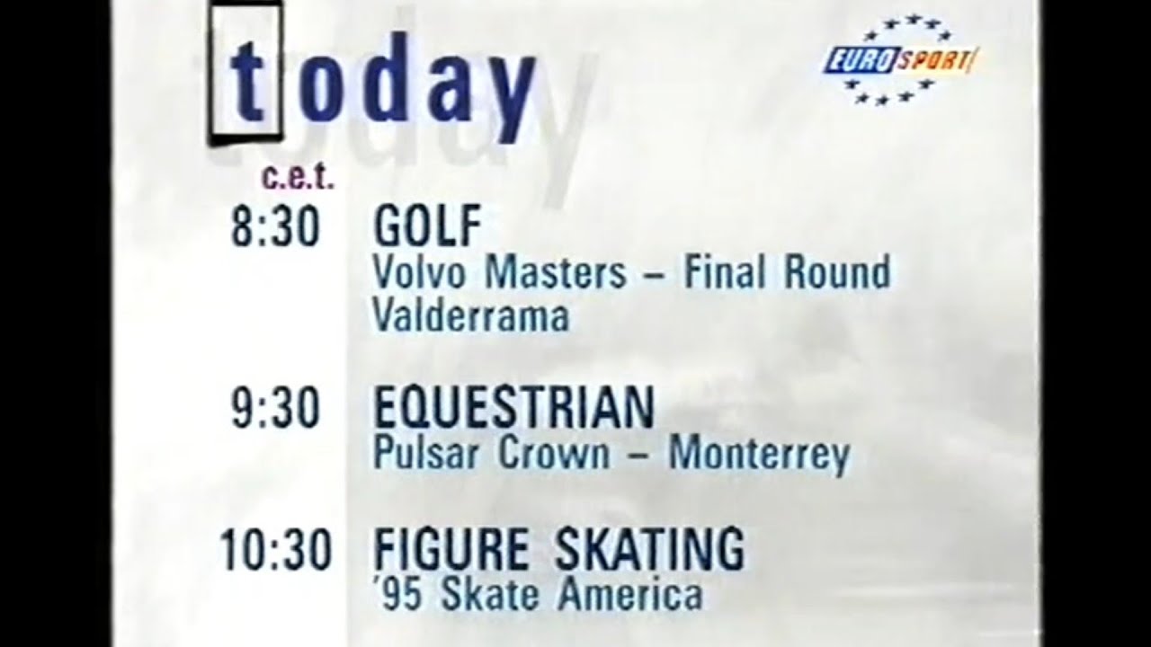 Eurosport start up into Volvo Masters golf 1995 Final Round Highlights