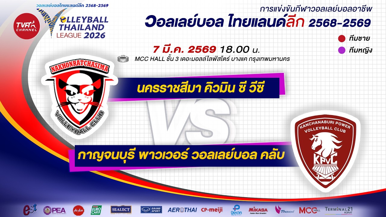 [ไฮไลท์] นครราชสีมา vs กาญจนบุรี : เลก 2 TVA Channel วอลเลย์บอล ไทยแลนด์ ลีก-หลังเกมโค้ช-นักกีฬา