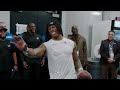 Lions vs. Vikings postgame locker room celebration