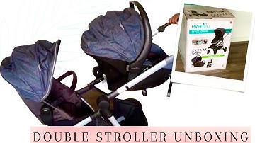 UNBOXING EVENFLO PIVOT XPAND MODULAR TRAVEL SYSTEM DOUBLE STROLLER | Transporting 2 Under 2 EASY