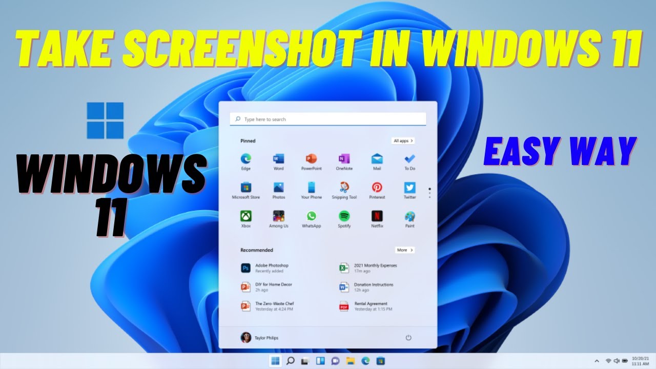 How To Take A Screenshot In Window 11 Windows 11 Take Screenshot In