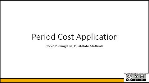 Single vs Dual Rate Method | Topic 2 | Period Cost Application
