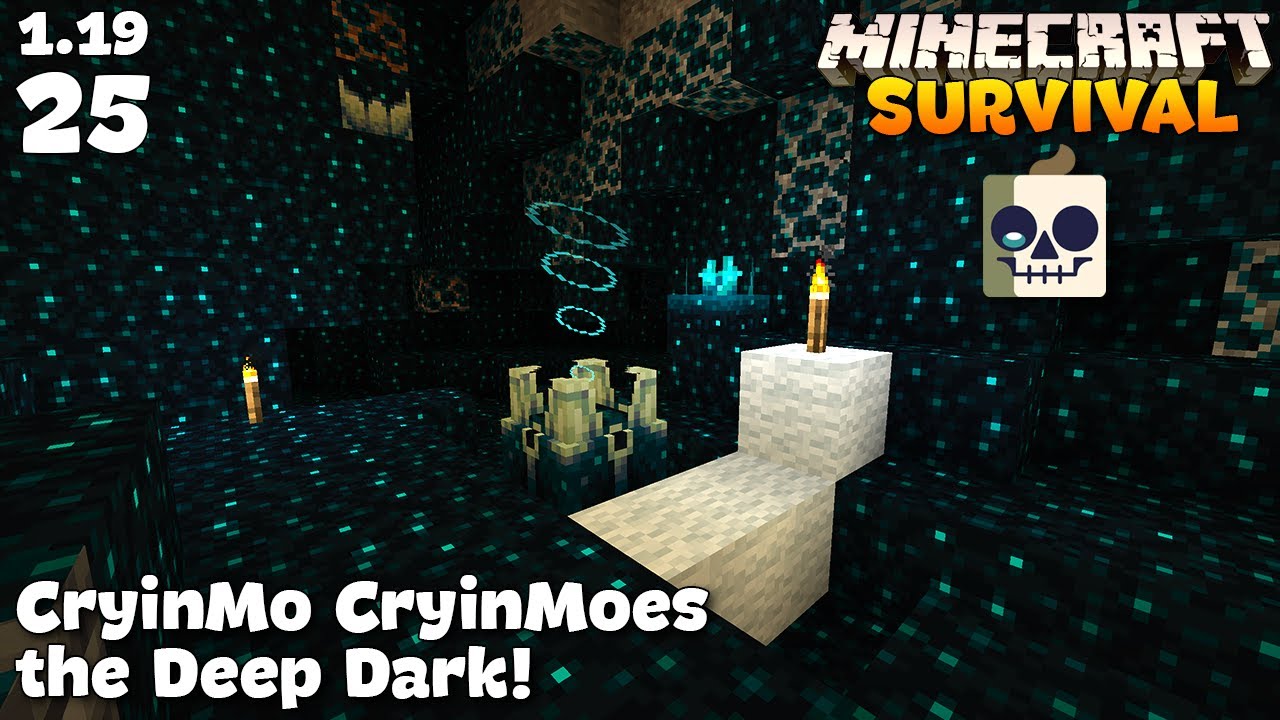 Ep. 25 CryinMo CryinMoes the Deep Dark! 1.19 Survival Let’s Play - chill, build, explore