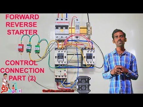 Forward reverse starter control connection on hold part (2) in Tamil and English
