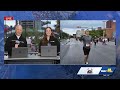 Sean Streicher checks in during the 5K race
