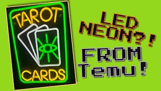 I Bought A Neon Sign from TEMU?! Tarot Card LED Neon Sign Opening Unboxing
