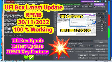 Ufi Box Latest Update V1.7.0.2661 RPMB Key Done💚✅