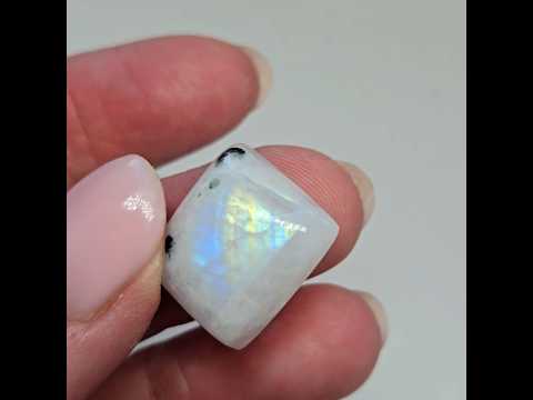 Лунный камень кабошон 19 ct натуральный ювелирный камень для создания украшений, видео 1