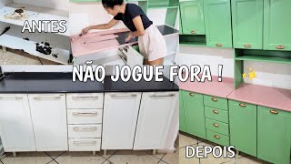 Reformando armario velho que iria para o lixo ✨️  ficou incrível o resultado