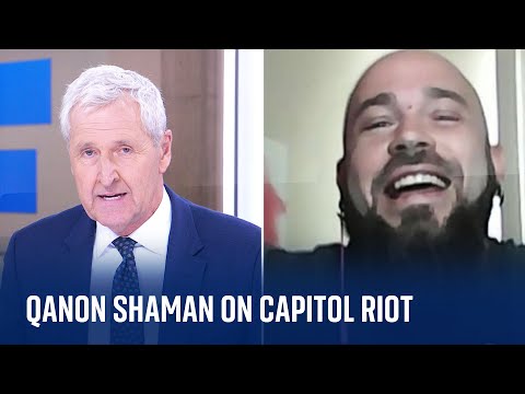 QAnon 'shaman' cut off by Sky News presenter