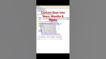 Convert Days into Years, Months and Weeks in C++ | #shorts #youtubeshorts