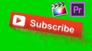 Particle Effects of YouTube Subscribe Button - Green Screen Footage